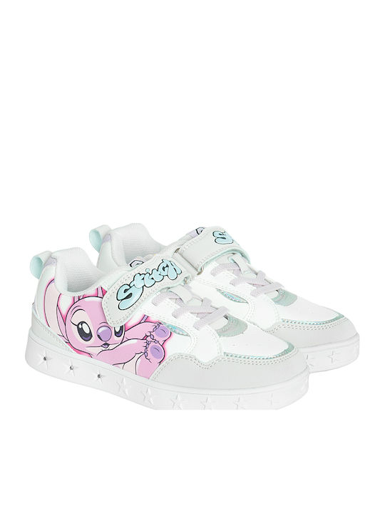 Kids Sneakers with Hoop & Loop Closure White