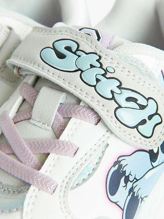 Kids Sneakers with Hoop & Loop Closure White
