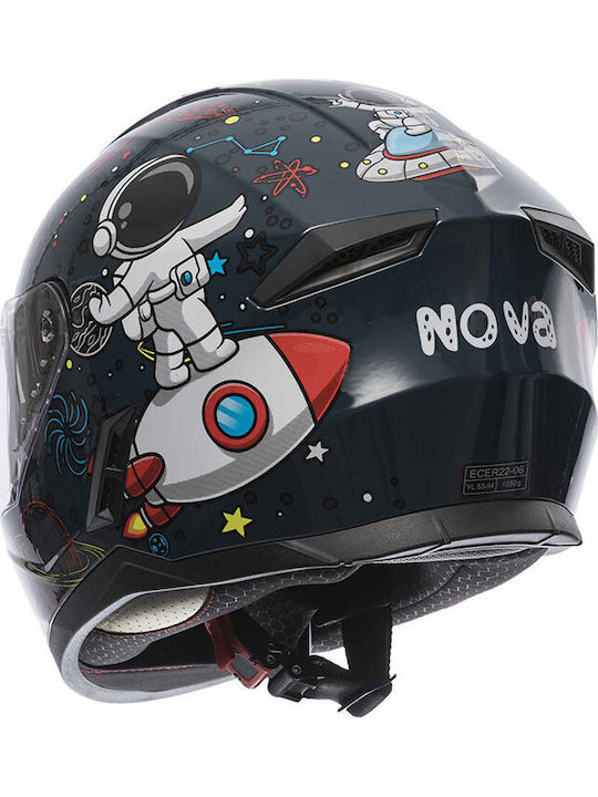 Nova FF802 Spaceboy Παιδικό Κράνος Μηχανής Full Face ECE 22.06 980gr με Pinlock