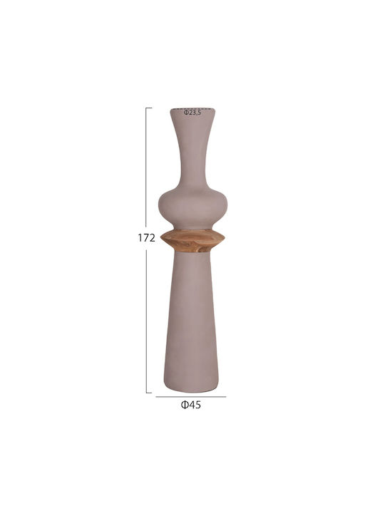 Vază Decorativă De Podea Din Beton Maro 45x45xÎ În