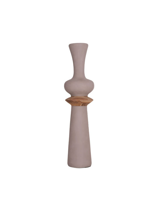 Vază Decorativă De Podea Din Beton Maro 45x45xÎ În