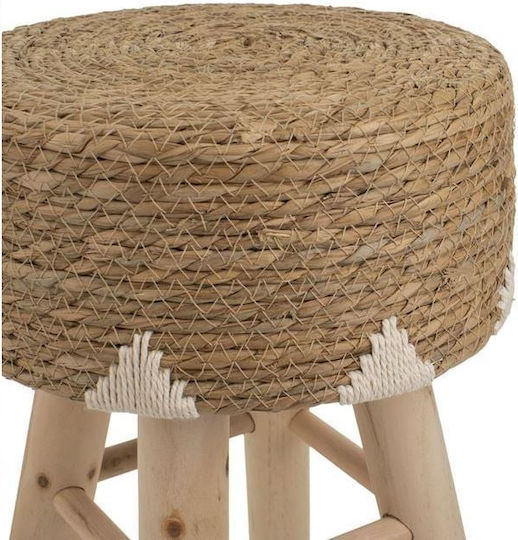 Stool For Living Room Wooden Beige