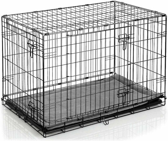 Pethaus Cușcă De Sârmă Pentru Câini Medium Gri 91x57x62cm
