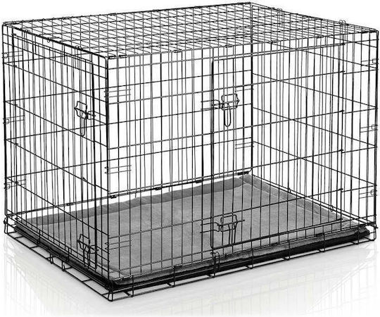 Pethaus Cușcă De Sârmă Pentru Câini Medium Gri 91x57x62cm