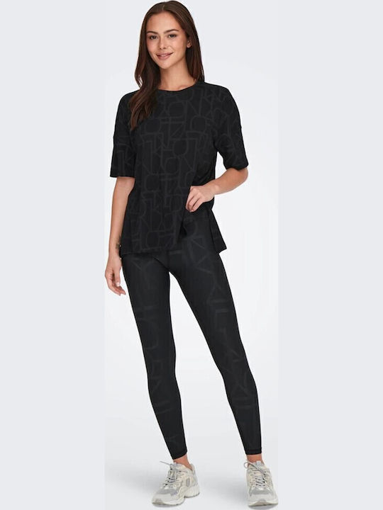 Schulung Frauen Leggings Hochgeschnitten Black