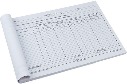 A4 Format Rs Receipt Note Diverse formulare 100 Foi