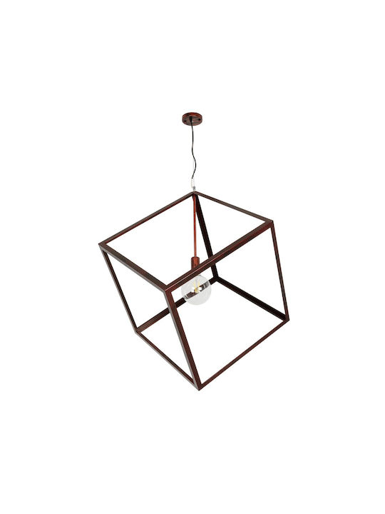 GloboStar Cube Hängelampe Kupfer mit Fassung E27 70x70x87cm.