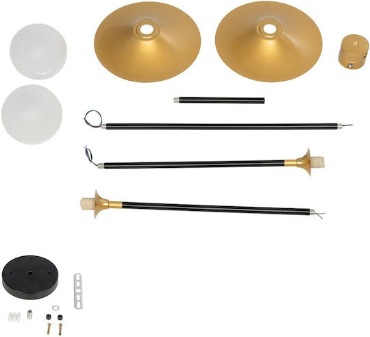 GloboStar Noah Κρεμαστό Φωτιστικό Γκρι με Ντουί E27 16x16x30εκ.