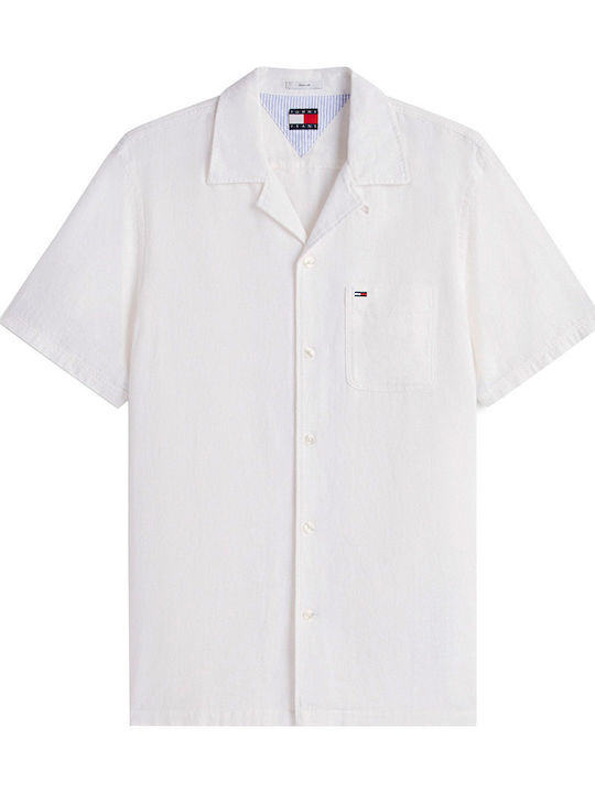 Short-sleeved Linen Shirt Ybl