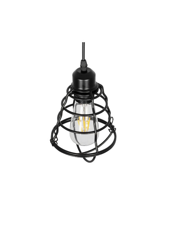 GloboStar Aldo Pendant Light Black with Socket E27 15x15x24cm