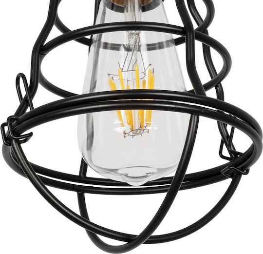 GloboStar Aldo Pendant Light Black with Socket E27 15x15x24cm
