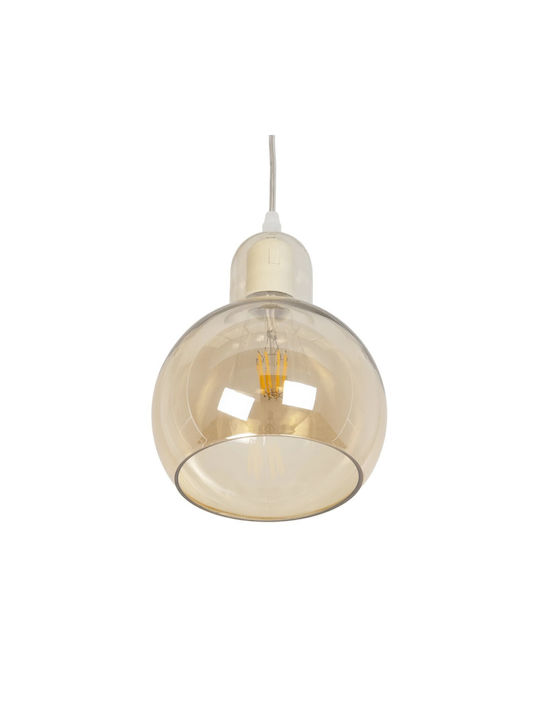 GloboStar Lucrezia Pendant Light Honey with Socket E27 18x18x24cm