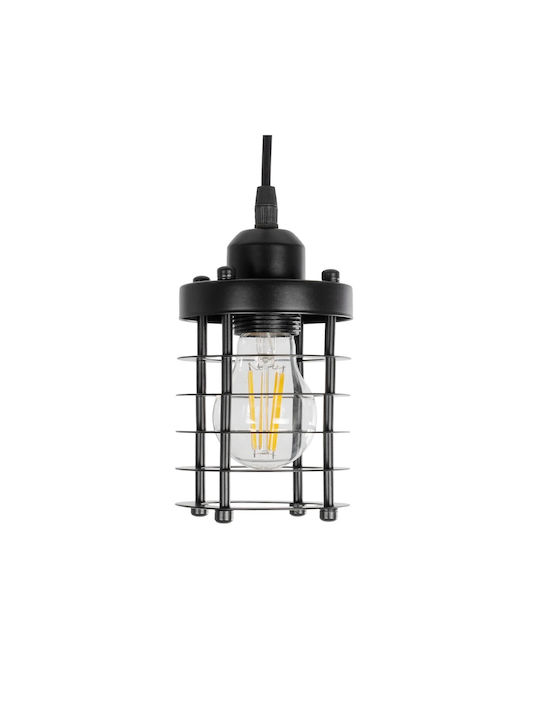 GloboStar Darsey Pendant Light Black with Socket E27 10x10x19cm