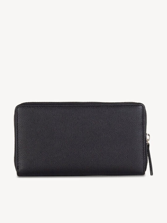 Large Leather Women's Wallet Classic Black