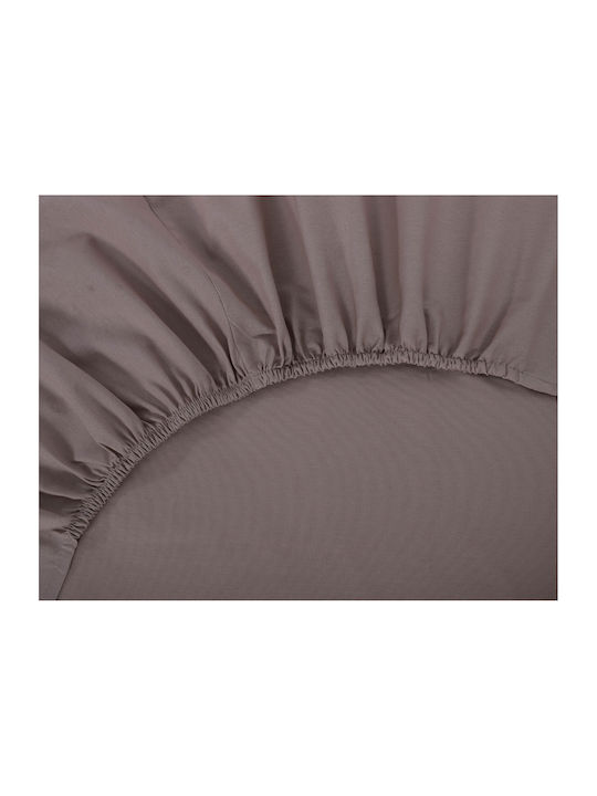 Silk Fashion Sheet for Single Bed with Elastic 105x200+35cm. Mashroom