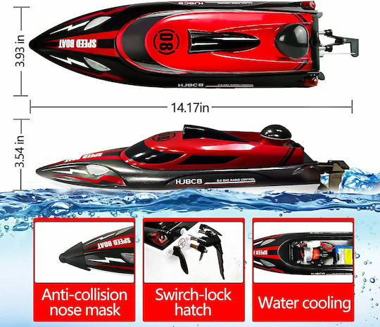 Remote Controlled Speedboat Red