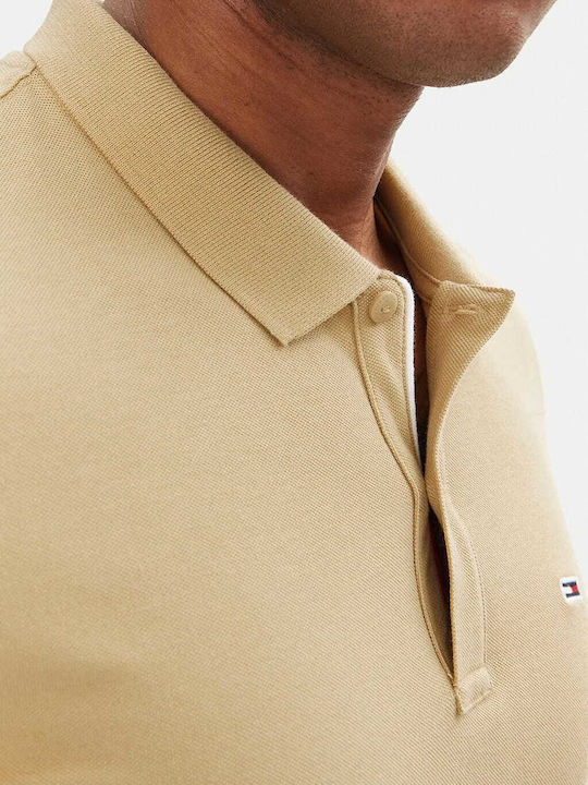 TJM Polo Short Sleeve Beige Men's Blouse