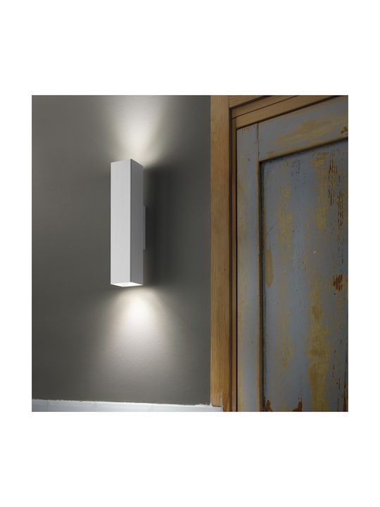 Ideal Lux Look Διπλό Σποτ με Ντουί GU10 σε Λευκό Χρώμα