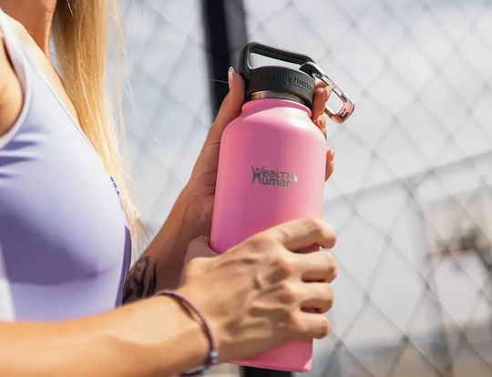 Healthy Human Recyclable Bottle Thermos Stainless Steel 950ml Petal Pink