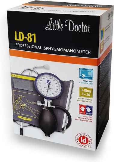 Little Doctor Ld 81 Tensiometru Mecanic Cu Stetoscop Inclus Manometru Mare Spațiu Pentru Stetoscop Utilizare Stânga-Dreapta