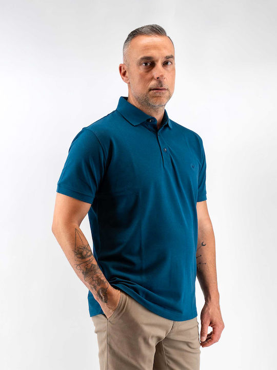 Polo Short Sleeve Blouse Petrol Blue