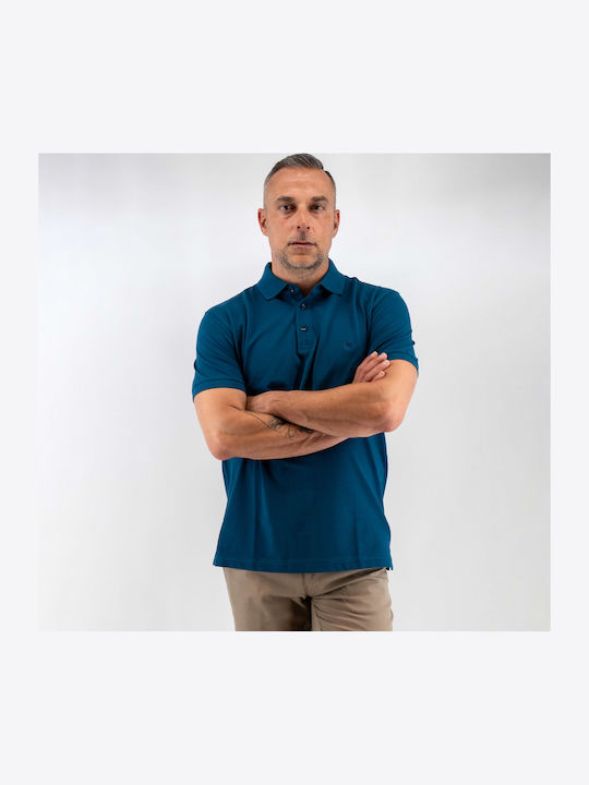 Polo Short Sleeve Blouse Petrol Blue
