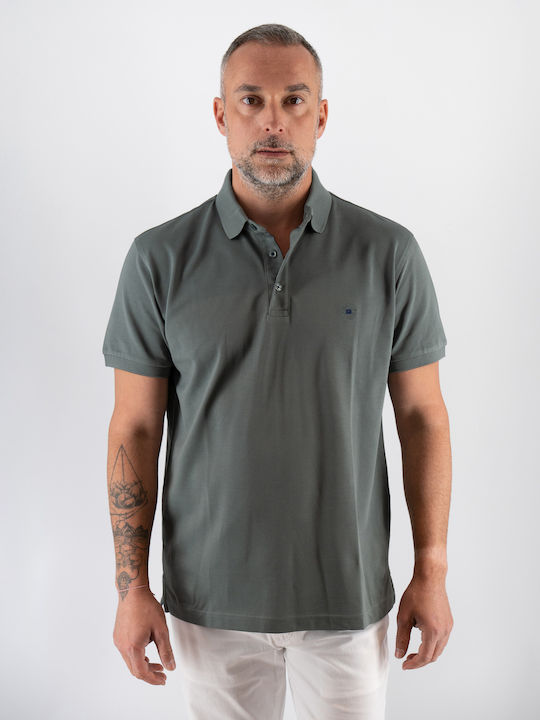 Polo Kurzarmbluse Khaki
