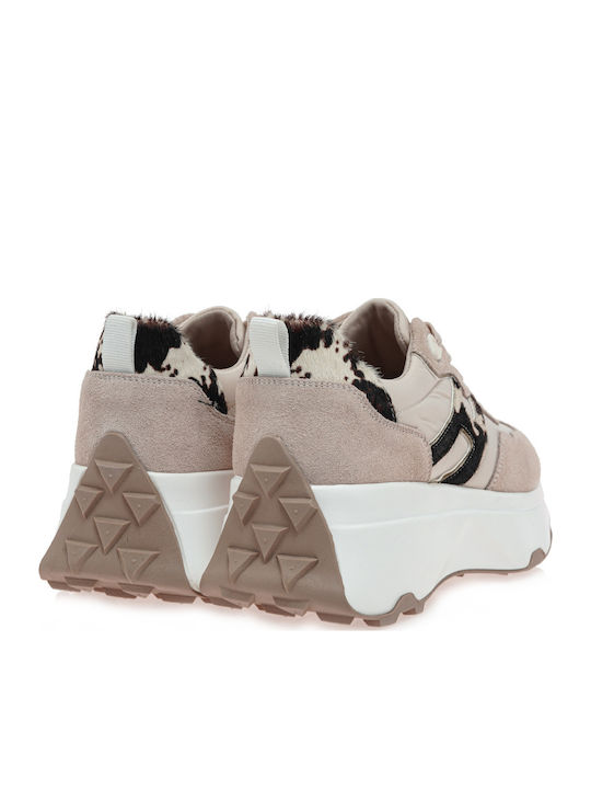 Sneakers Pentru Femei Bej Căprioară