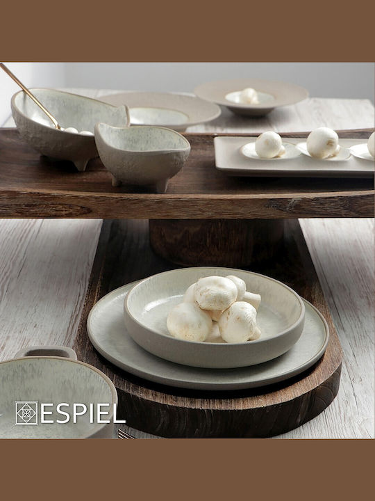 Espiel Dessert Divided Serving Plate with 3 Slots Spirit Beige Ø31.8cm 2.2x15.8cm 2pcs