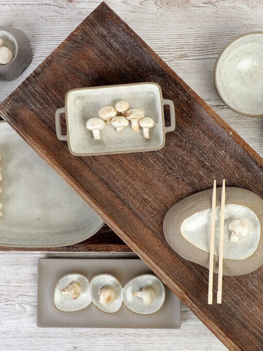 Espiel Dessert Divided Serving Plate with 3 Slots Spirit Beige Ø31.8cm 2.2x15.8cm 2pcs