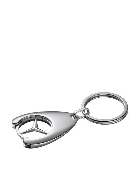 Set Două Brelocuri Depox Mercedes 7 5 Cm Metalic Argintiu