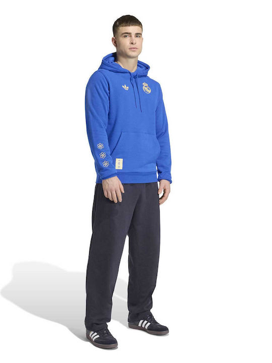 Real Madrid Sweatshirt with Hood Blue