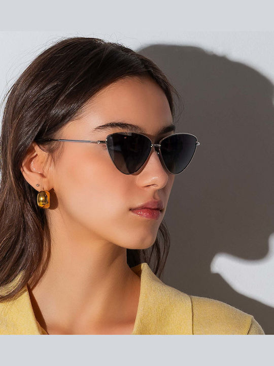 Red Raven Wannabe Ochelari De Soare Pentru Femei Cu Ramă Metalică Gunmetal Polarized