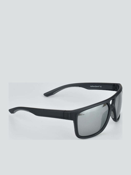Red Raven Maverick Unisex Sunglasses with Black Frame and Silver Mirror Lens 48953112330574