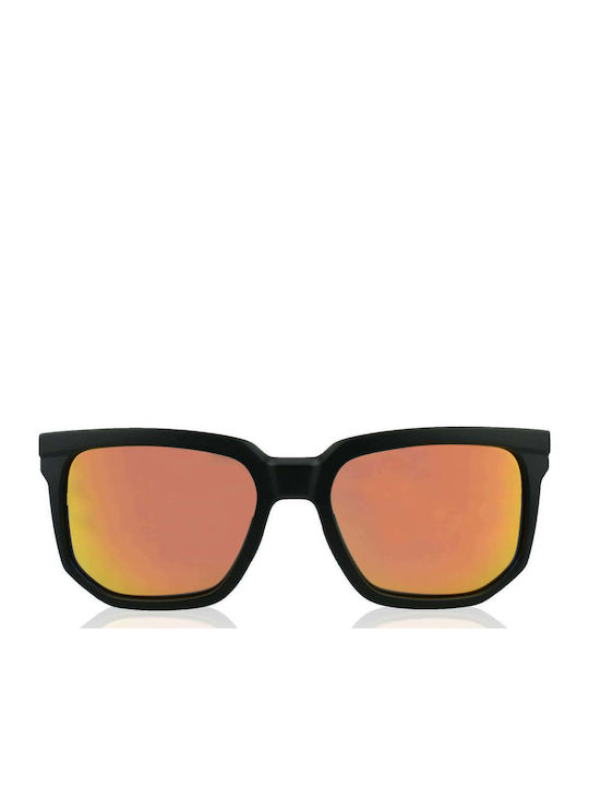 Red Raven Rapid Unisex Ochelari De Soare Cu Ramă Neagră Din Plastic Și Lentile Roșii