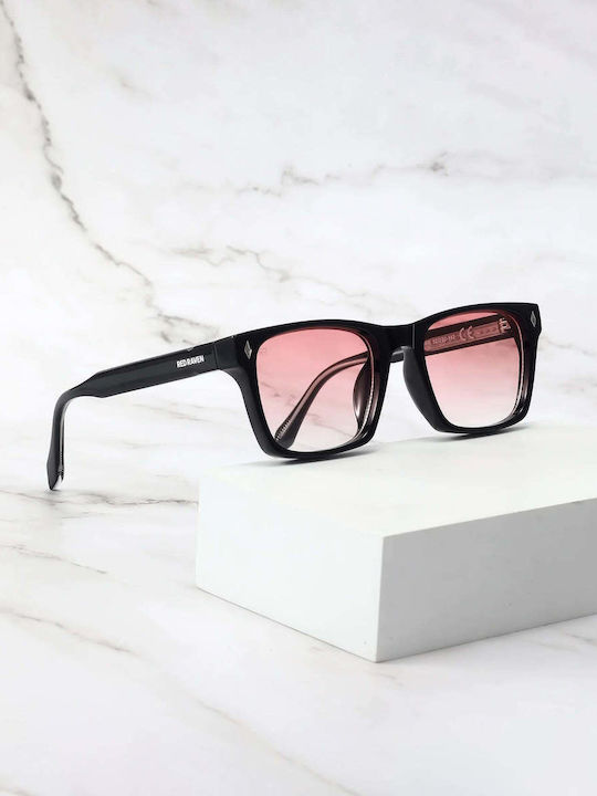 Red Raven Avenir Unisex Sunglasses with Black Frame and Red Lens
