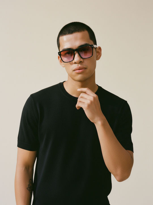 Red Raven Avenir Unisex Sunglasses with Black Frame and Red Lens