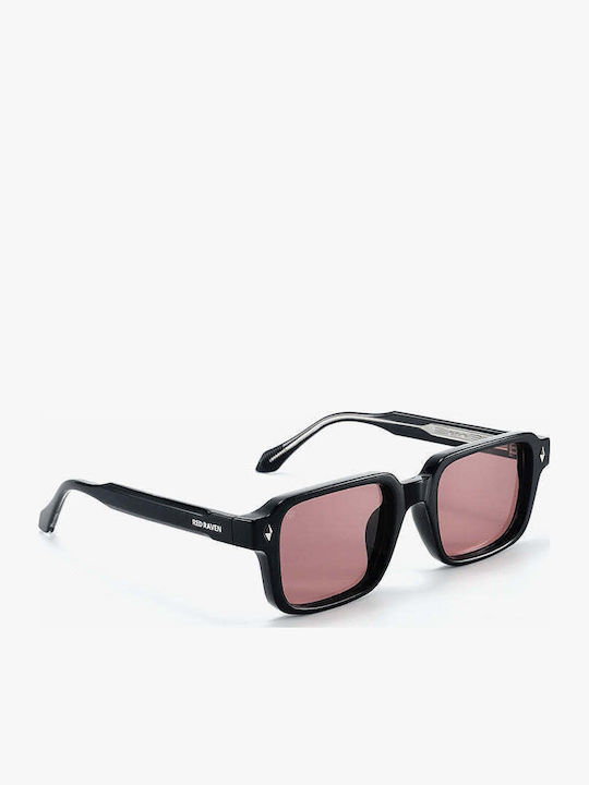 Red Raven Fade Unisex Sunglasses with Black Frame and Red Lens