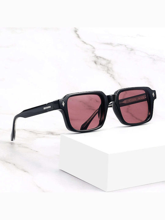 Red Raven Fade Unisex Sunglasses with Black Frame and Red Lens