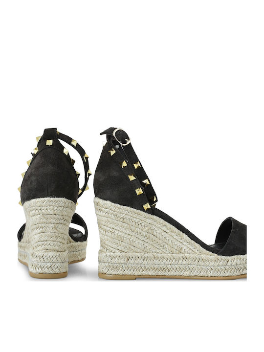 Women's Suede Platform Espadrilles Brown