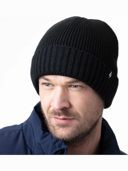 Beanie Ανδρικός Σκούφος Πλεκτός σε Μαύρο χρώμα