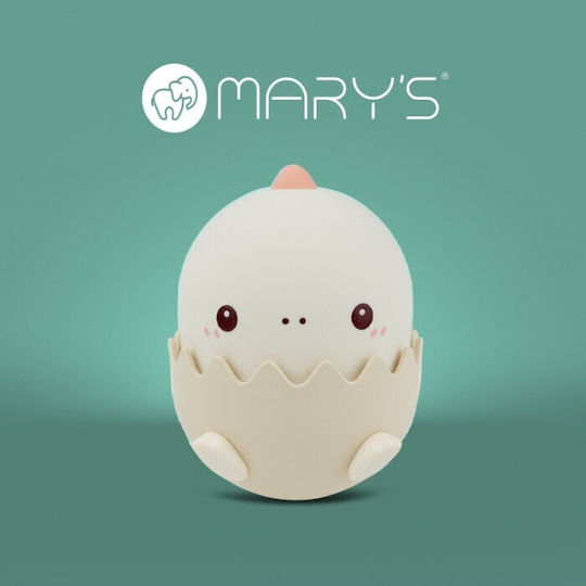 Mary's Φωτάκι Νυκτός LED Baby Dino Μπαταρίας Ροζ Θερμό