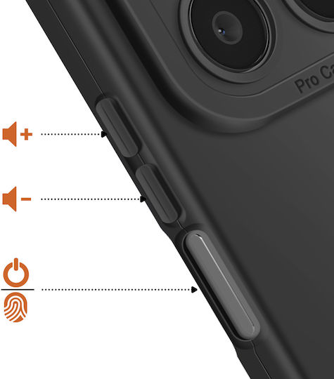Avizar Case Honor 400 Smart In Soft Silicone Reinforced Camera Block Black