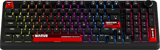 Marvo Arma 98 Gaming Μηχανικό Πληκτρολόγιο με Custom διακόπτες και RGB φωτισμό (Αγγλικό US)