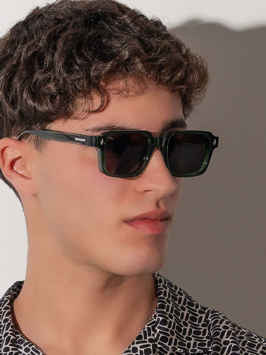 Red Raven Fade Unisex Γυαλιά Ηλίου με Πράσινο Σκελετό και Κόκκινο Φακό 49393870930254