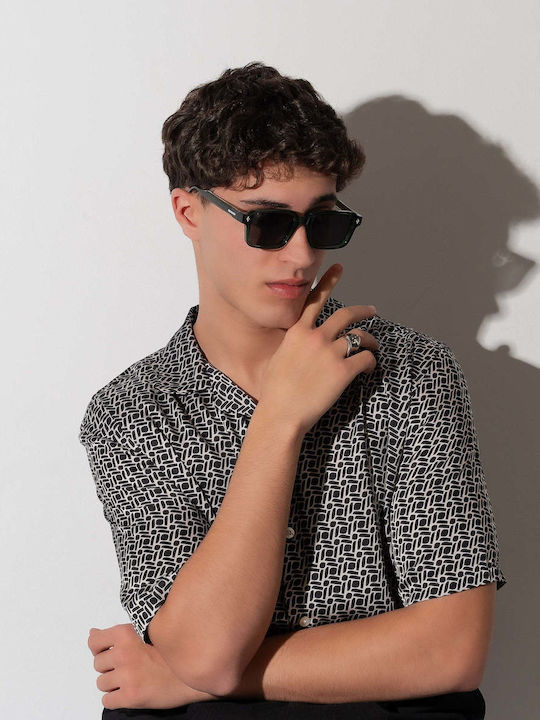Red Raven Fade Unisex Γυαλιά Ηλίου με Πράσινο Σκελετό και Κόκκινο Φακό 49393870930254
