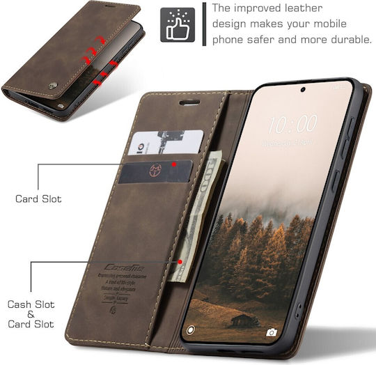 Caseme 013 Retro Книга Кожен / Изкуствена Кожа Кафяв (Redmi Note 15 Pro 5G)