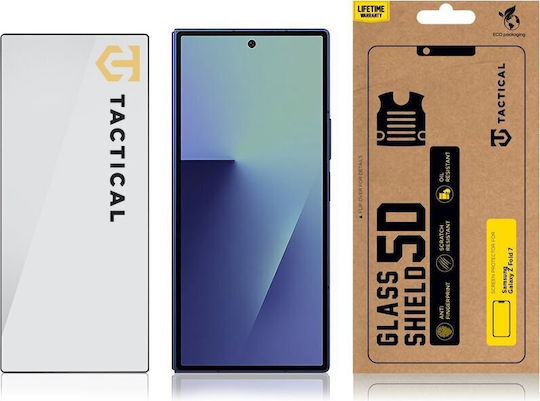Tactical Стъклен Щит 5d Външен Samsung Galaxy Z Fold 7 Черен
