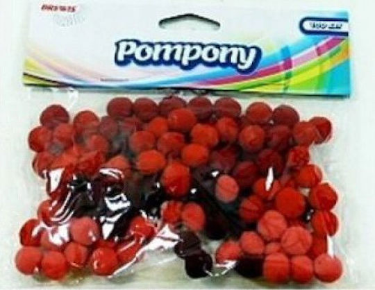 Brewis Помпони Pom10 1см Червени Оттенъци 100 Бройки