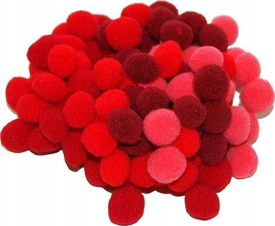 Brewis Помпони Pom10 1см Червени Оттенъци 100 Бройки